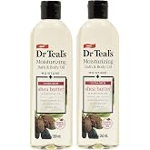 Dr. Teal's Moisturizing Bath &amp; Body Oil 2-Pack (17.6 Fl Oz Total) Moisture + Ultra Rich Shea Butter &amp; Essential Oil. Treat Your Skin, Your Senses, and Your Stress.