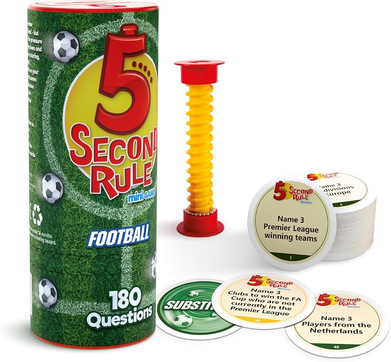PlayMonster 5 Second Rule Mini Football Edition - Quickfire Football Quiz