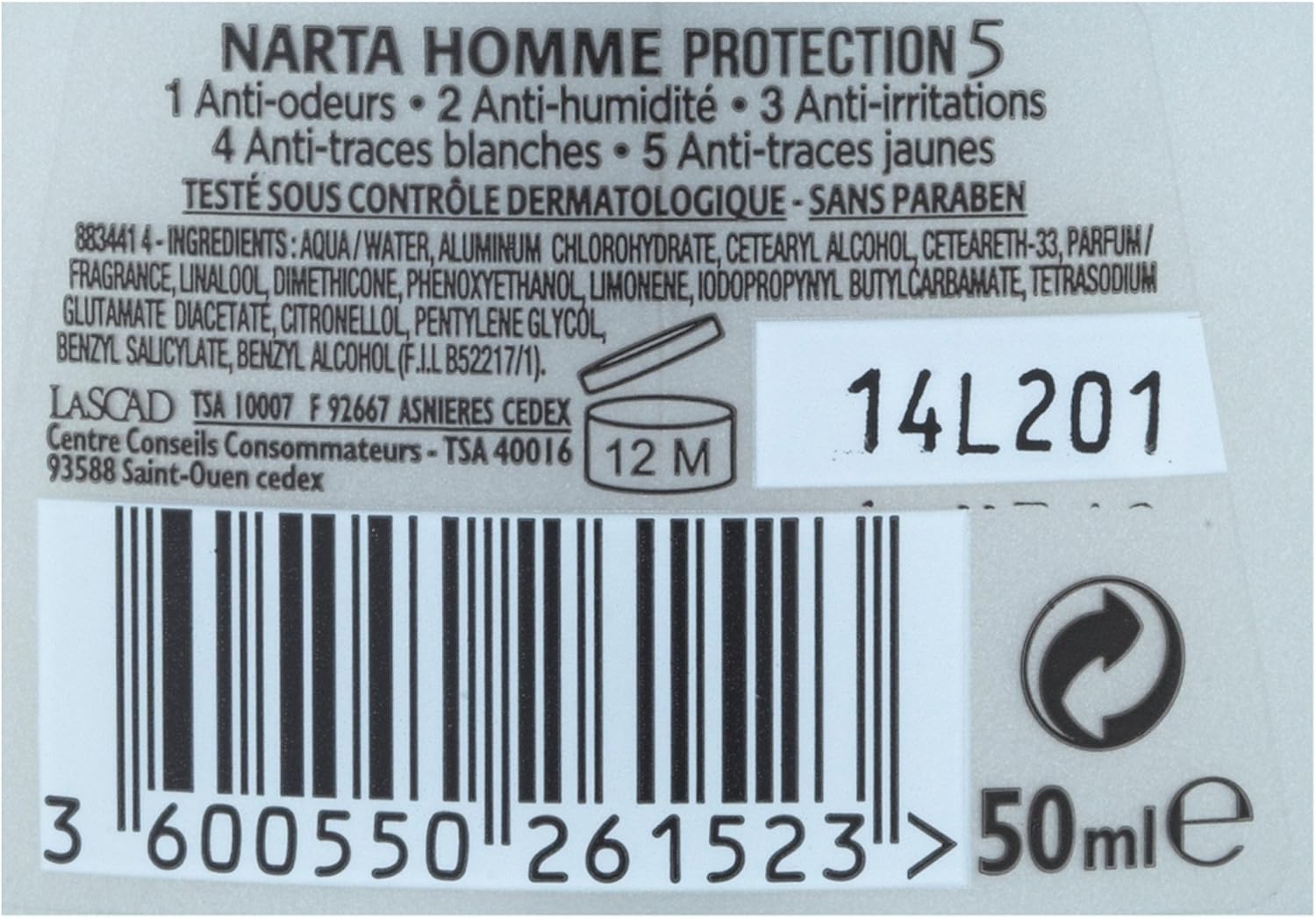 Narta Protection5 Maximum Freshness Deodorant Roll-On 50ml - Image 5
