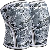 Knee Sleeves (1 Pair), 7mm Compression Knee Braces for Squats,Weightlifting,Powerlifting,Cross Training for Men & Women