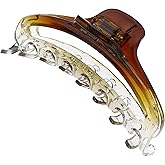 Camila Paris CP2380 French Hair Clip for Women, Medium Narrow, Brown / Cristal, Girls Hair Claw Clips Jaw Fashion Durable Styling Hair Accessories for Women, Strong Hold No Slip Grip, Made in France