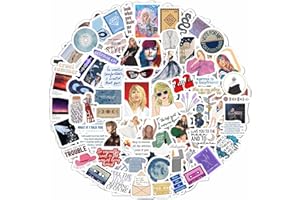 BULBACRAFT Pop Country Singer Stickers for Water Bottles and Laptop - All Albums Folk Rock Alternative Stickers Waterproof Stickers - Singer Gifts and Merch