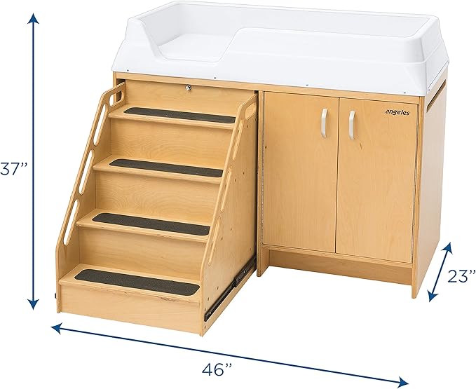 nappy changing unit with steps