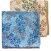 Pemilosci 2 Pack Large Cotton Bandana Headband, Head Wrap, Protective Coverage, Hair Neck Scarf for Women 28 x 28 inch