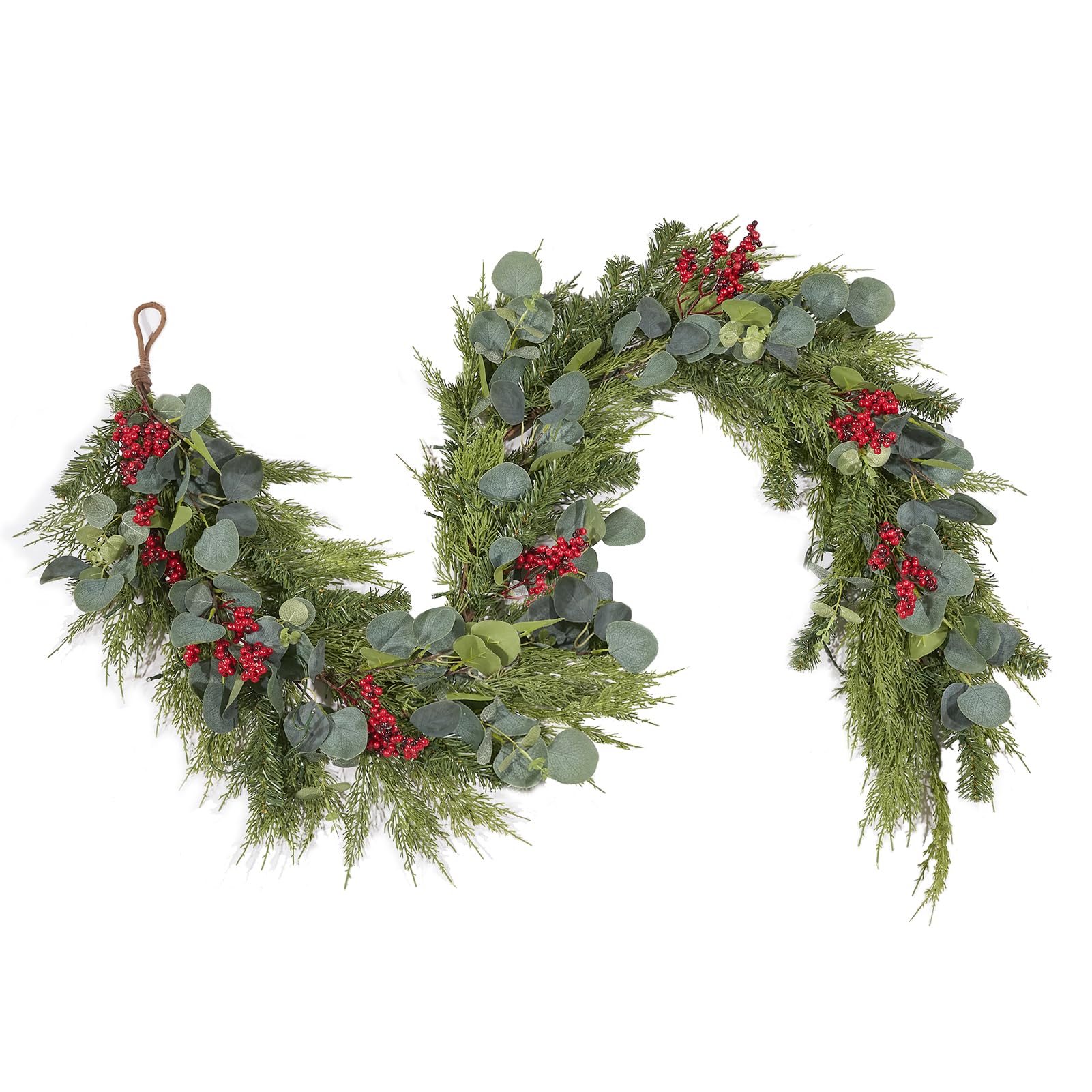 WBHome 6ft Pre-lit Real Touch Mixed Eucalyptus and Cedar Prelit ...
