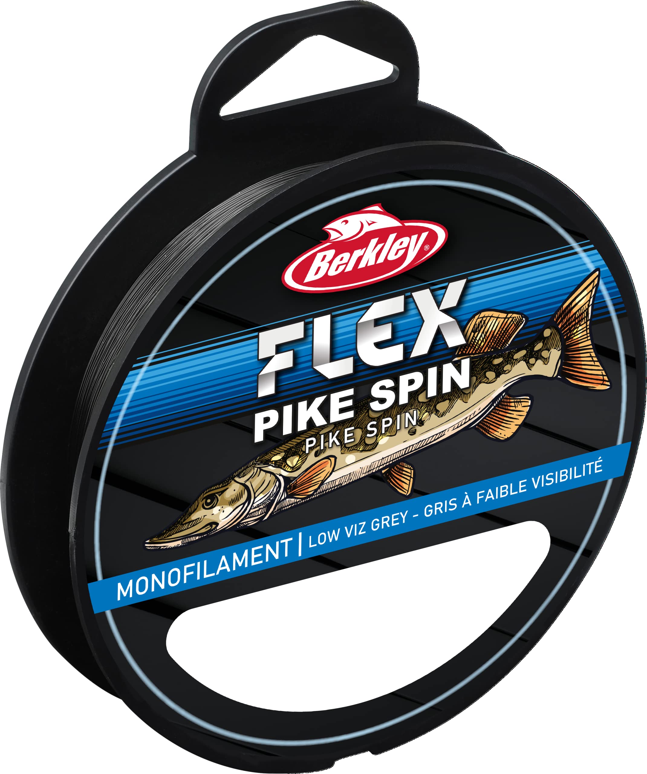 Berkley Flex Pike Spin, Fishing Line, Monofilament, Predator Fishing, Pike, Unisex, Transparant Grey, 0.22mm | 3.65kg | 8lb | 300m | 330yd