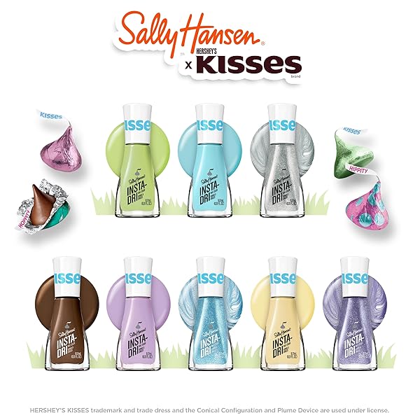 SALLY HANSEN INSTA-DRI X HERSHEY’S KISSES, MORE KISSES PLZ, QUICK DRY, LONG LASTING, OPAQUE, CREME BROWN NAIL POLISH