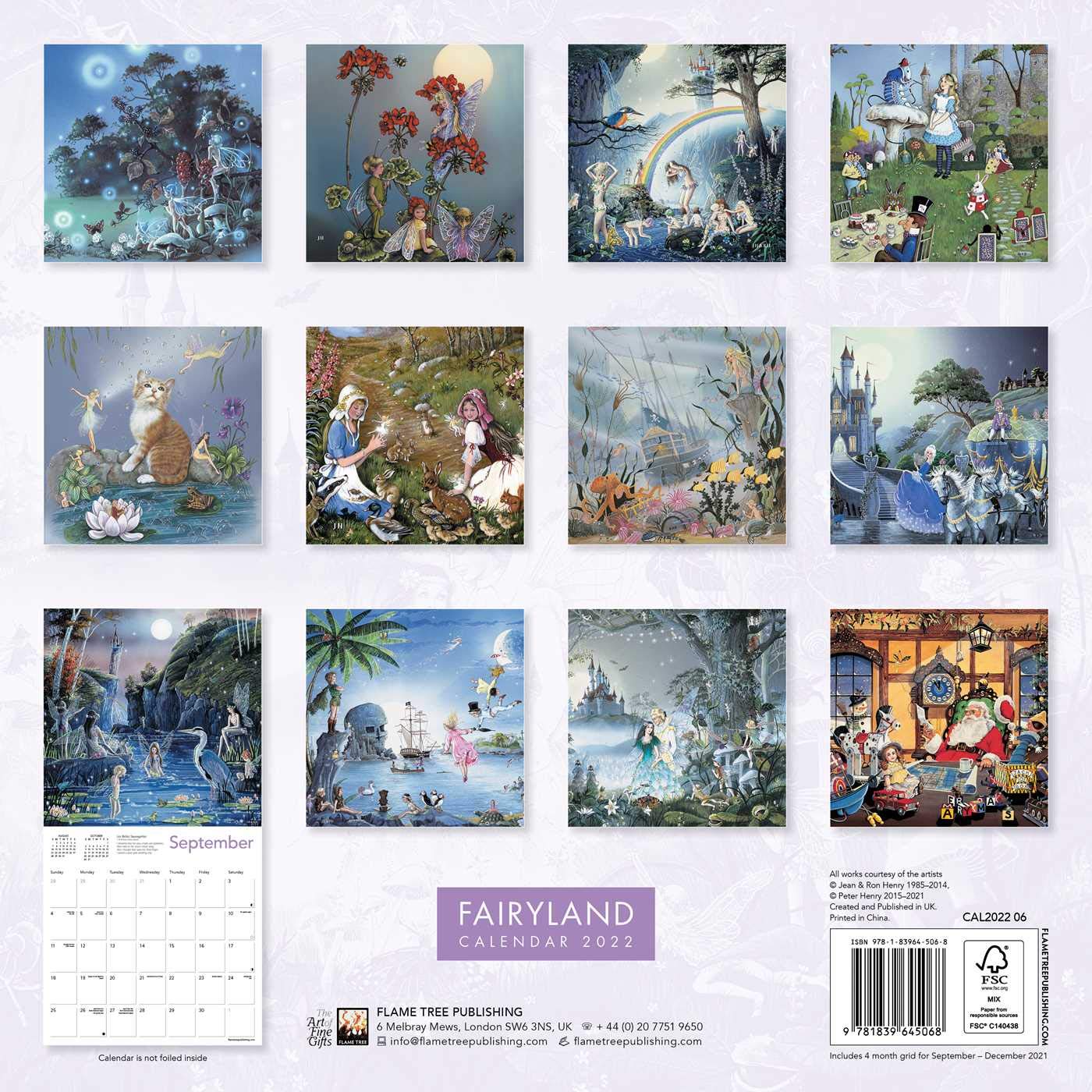 Fairyland Wall Calendar 2022 (Art Calendar): Flame Tree Studio:  9781839645068: Amazon.com: Books