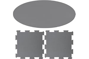 Neorexon 78” Dia Round Hot Tub Mat, Foam Ground Sheet Interlocking for Indoor & Outdoor Hot Tubs, Waterproof Round Hot Tub Pad for Outdoor Pool Spa Shower