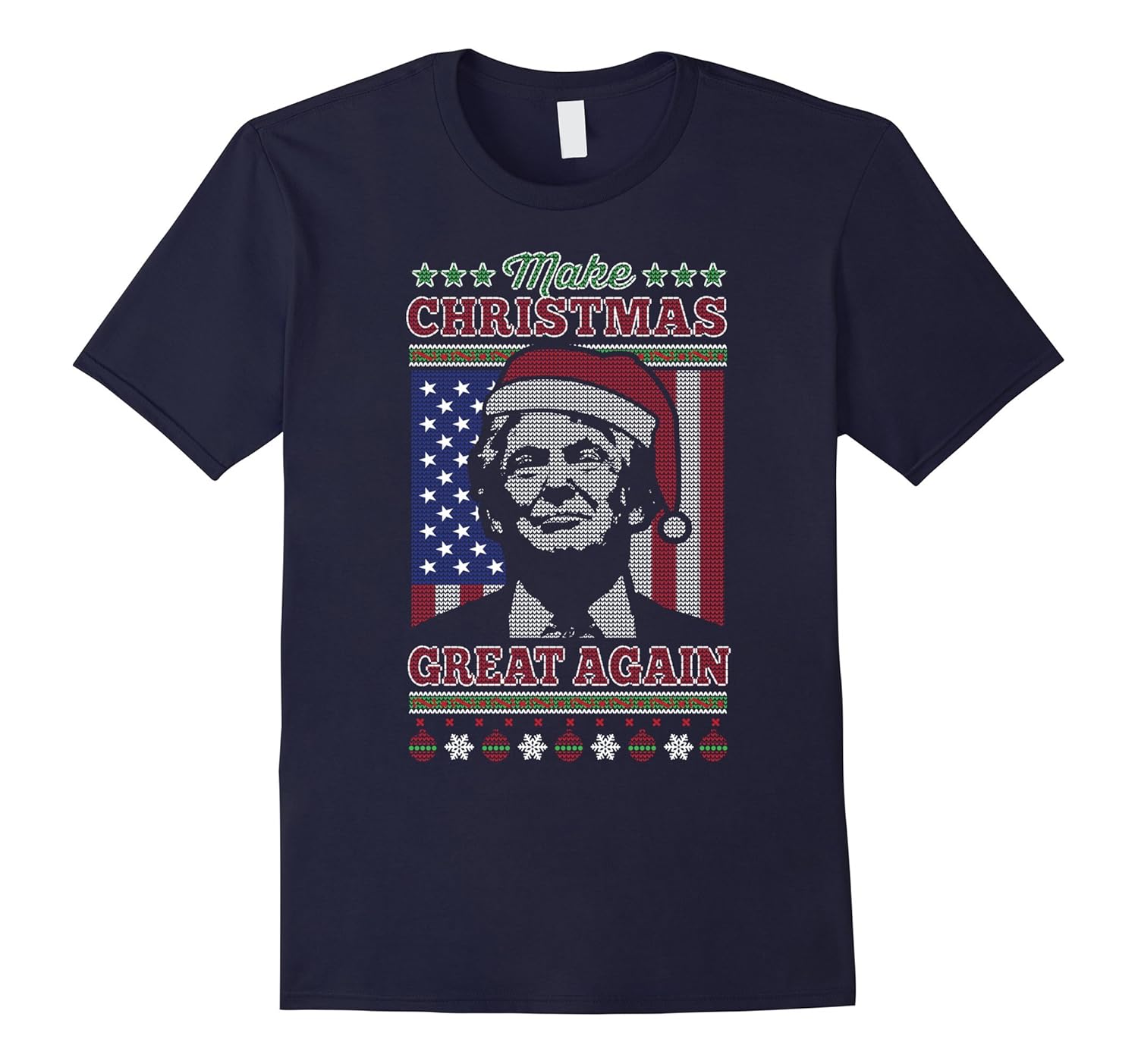 Make Christmas Great Again Donald Trump Ugly Sweater T-Shirt-ANZ