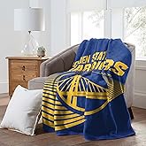NORTHWEST Golden State Warriors NBA Officially Licensed 60″×80″ Raschel Blanket – All Team Logos & Colors – Extra-Large Game Day & Bedroom Throw for Fans & Decor