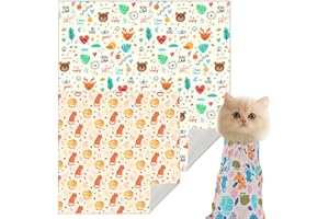 Ruiliangai Cat Wrap for Grooming Self-Adherent Cat Wrap for Cutting Nails Cat Grooming Wrap Cat Burrito Wrap Anti-Bite, Anti-Escape Cat Swaddle Wrap 2PCS (Orange Kitten-M & Funny Bear-XL, M & XL)