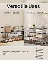 SONGMICS 3-Tier Shoe Rack Storage Organizer Black 30x92x55 cm LSA303B02 view 4
