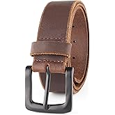 F&L CLASSIC Men's Full Grain Leather Belt Handmade, 1.5 Inch Wide Jeans Dress Belt, Gift Box, USA