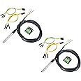 DIYables DS18B20 Temperature Sensor for Arduino, ESP32, ESP8266, Raspberry Pi, Waterproof Stainless Steel Probe, 2 Pieces