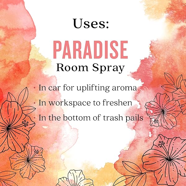 AURA CACIA PARADISE ROOM SPRAY 8 FL. OZ. – LIGHT AROMA, NO SYNTHETIC FRAGRANCES
