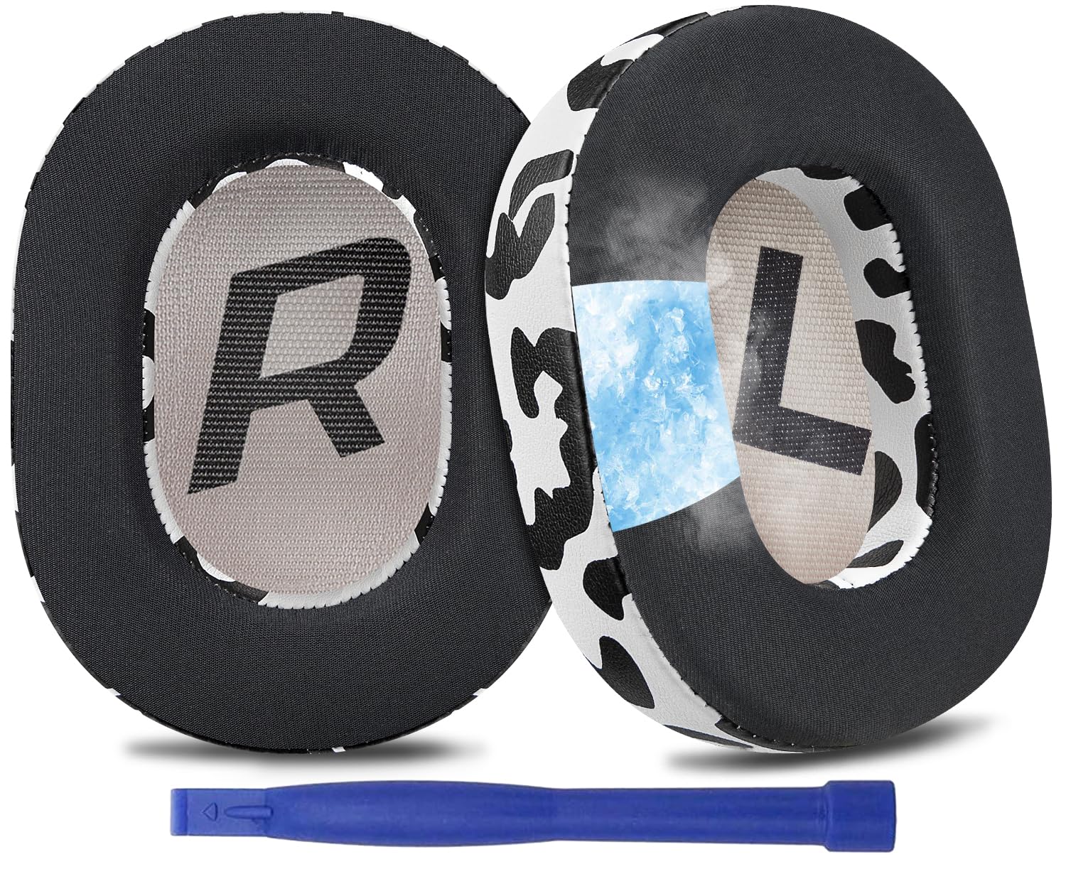 SOULWIT Cooling Gel Earpads Replacement for Plantronics BackBeat Pro 2, Voyager 8200 UC Headphones, Ear Pads Cushions with High-Density Noise Isolation Foam (Snow Leopard)