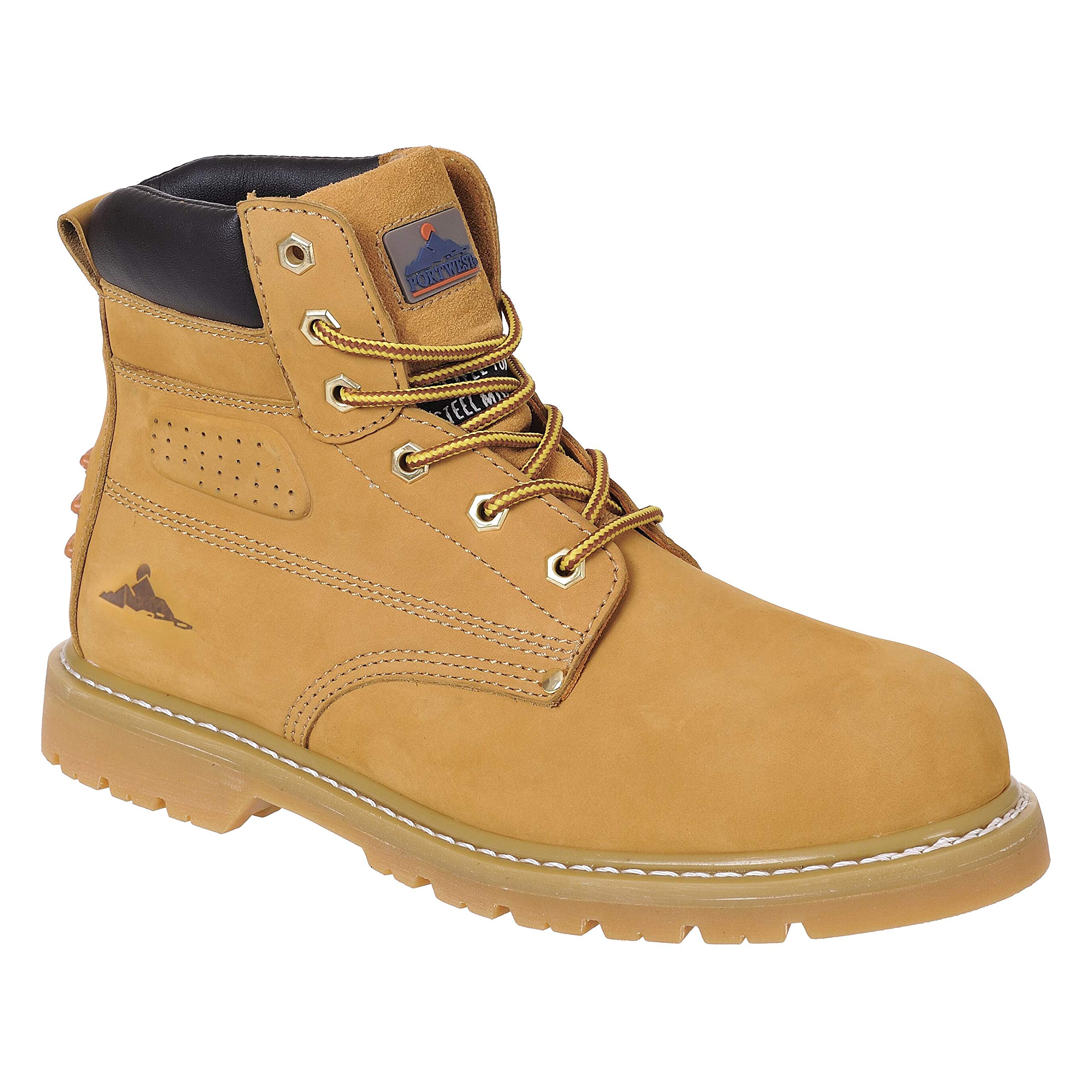 Portwest Steelite Welted Plus Safety Boot SBP HRO, Size: 45, Colour: Honey, FW35HOR45