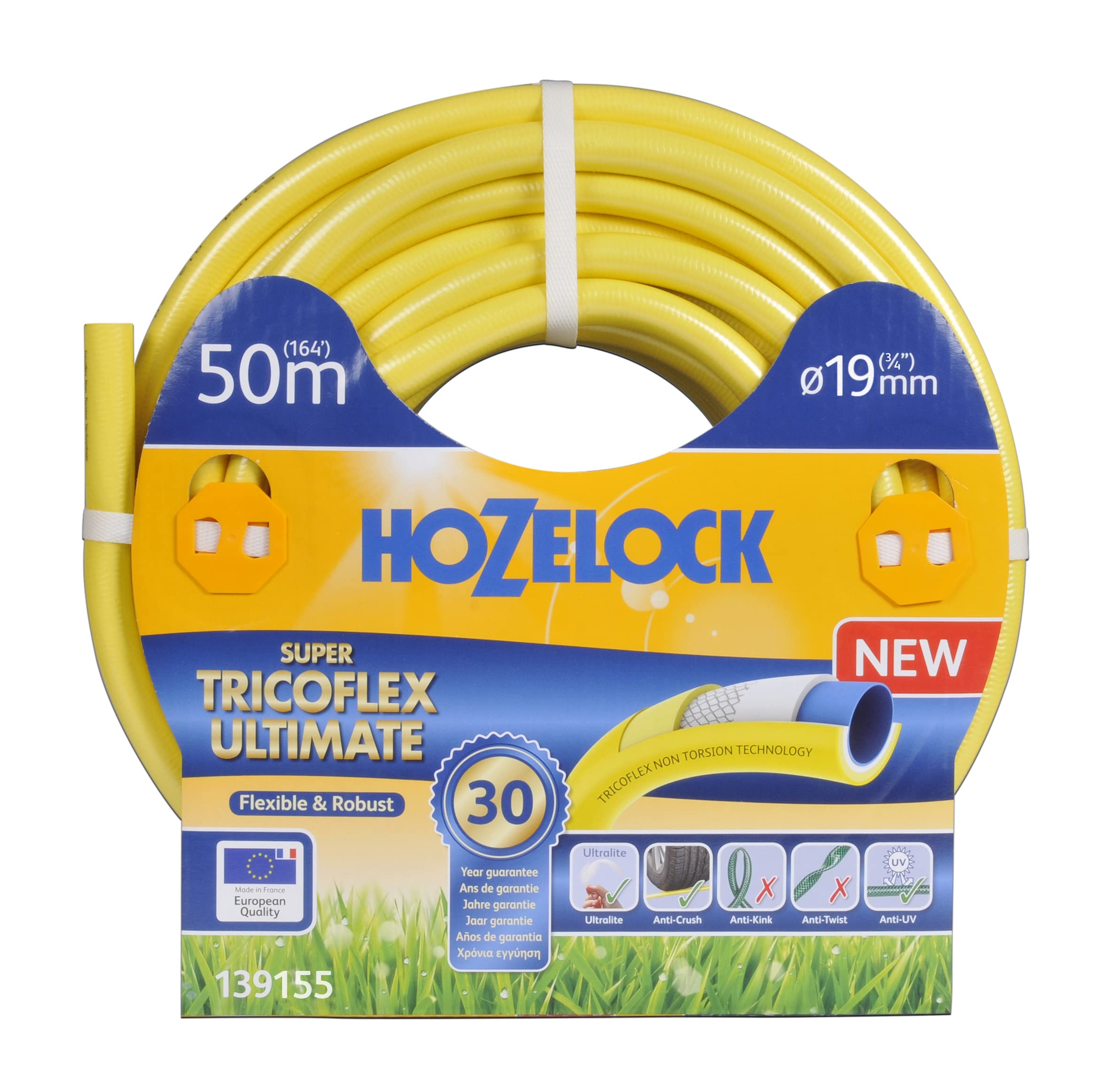 HOZELOCK - SUPER TRICOFLEX JAUNE 19 - 50M - 139155