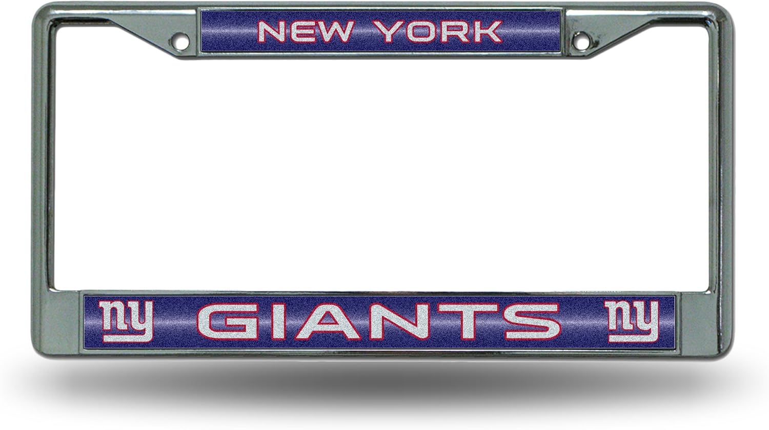 Rico Industries NFL Fan Shop Bling Chrome License Plate Frame with Glitter Accent