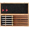 IMOTECHOM 5-Pieces Carbide Tipped Woodturning Tools Lathe Chisel Set with Stainless Steel Blade, Wooden Box