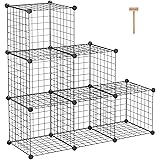 C&AHOME Wire Cube Storage, 6 - Cube Organizer Metal C Grids, Modular Shelves Units, Storage Bins Shelving, Closet Organizer,