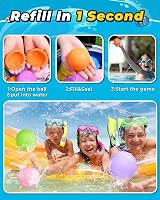 Smasiagon 8 PC Reusable Magnetic Water Balloons Latex Free Silicone view 2