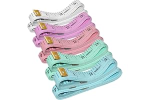 YSSMJD 10-Pack Soft Tape Measure Double Scale Body Sewing Flexible Ruler for Weight Loss Medical Body Measurement Sewing Tailor Craft Vinyl Ruler, Pastel Pink Blue Green Purple White