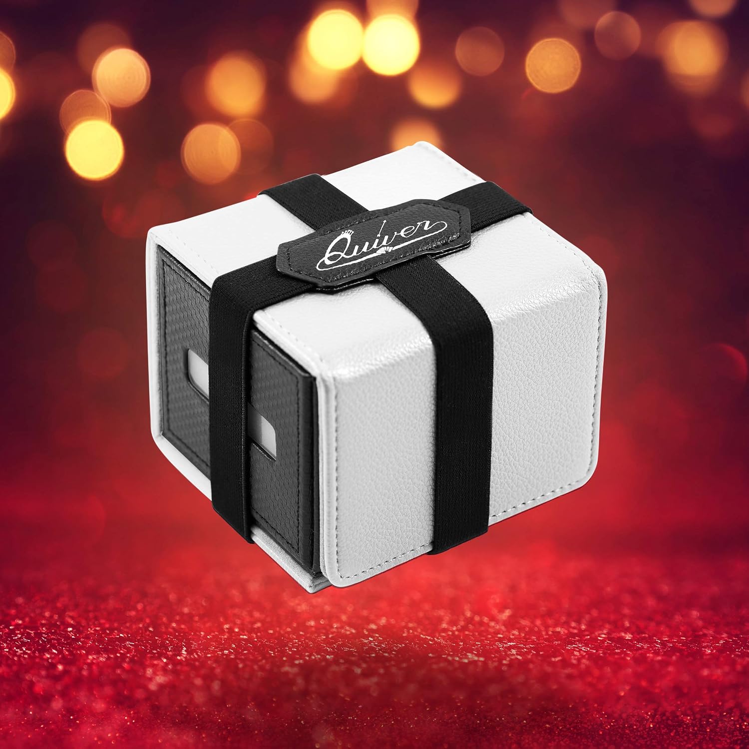 Quiver Time Citadel Deck Block White, 100+ Card Storage Box for Cards Dice and Tokens, Custom Divider - Image 3