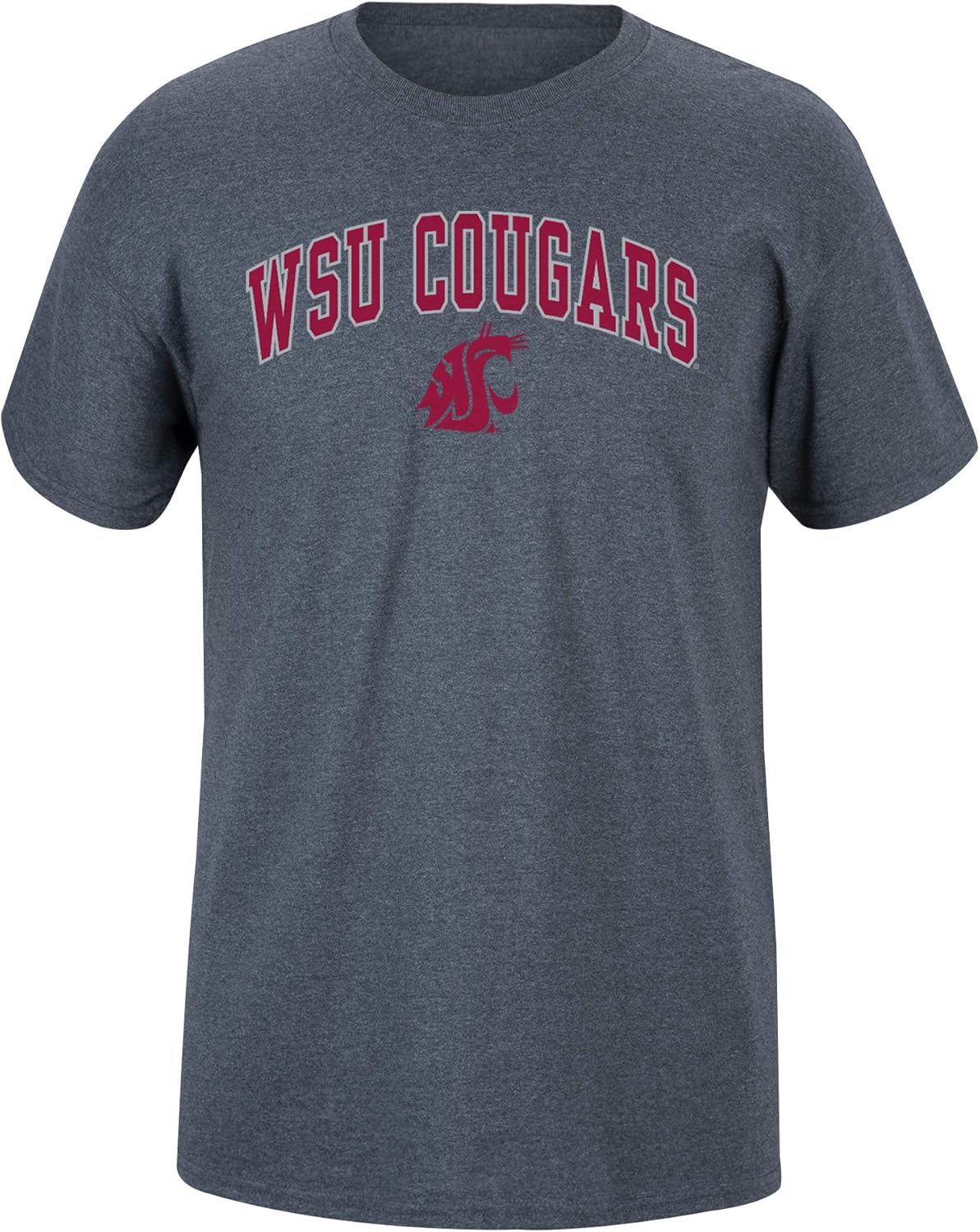 Elite Fan Shop Dark Heather Basic Short Sleeve College Arch T-Shirt : Clothing