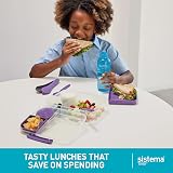 Sistema TO GO Bento Lunch 1.65 L Misty Purple with Compartments Snack Pot view 4