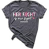 Breast Cancer Awareness Team Tees, Her Fight Is Our Fight Gift Shirt, Pink Ribbon Shirts, Her Fight Our Fight Family Breast Cancer Awareness T-Shirt, Personalized Breast Cancer Awareness Team Gift Tee