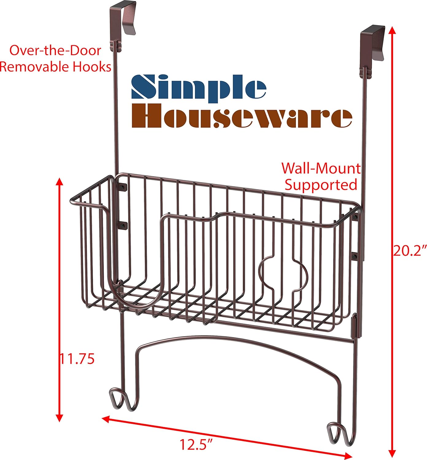 Simple Houseware Over-The-Door/Wall-Mount Ironing Board Holder, Chrome: Home & Kitchen