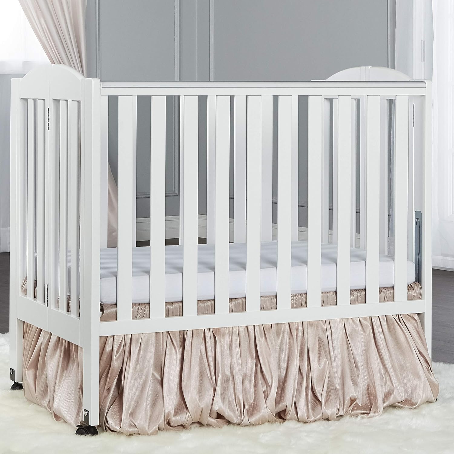 dream on me 3 in 1 portable folding stationary side crib