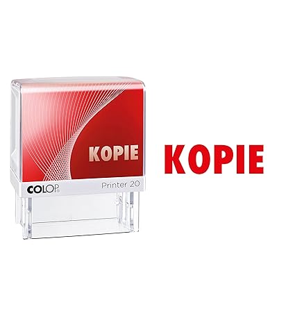 Colop 100671 Textstempel Printer 20 mit Text KOPIE Abdruck rot, im Blister