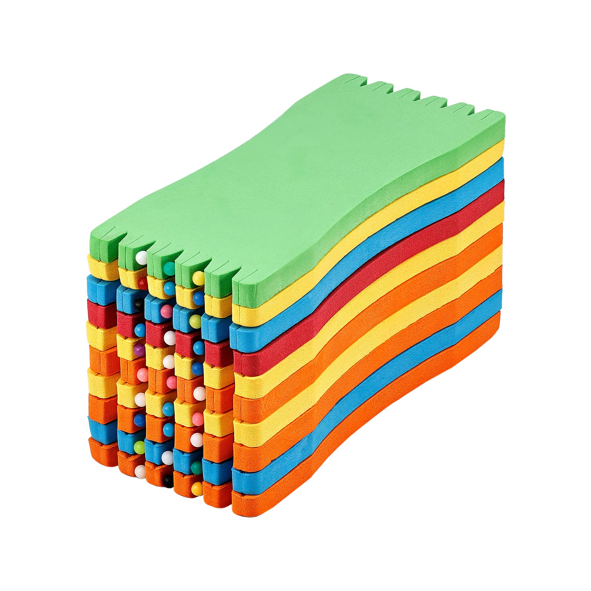 SAMSFX Fishing Leader line Holder Foam Board Snelled Hook Keeper with Pins Pack of 8