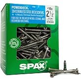 #10 x 2-1/2" SPAX Stainless Steel Wood Screws 5 lbs (415 pcs) Star Drive Rust Corrosion Resistant PowerDeck Heavy Duty Exterior Deck