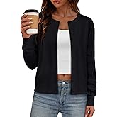 IWD Womens Cardigan Sweaters Crew Neck Long Sleeve Lightweight Button Down Sweater Trendy Knit Tops 2026 Spring Clothing