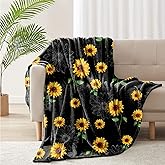 Sunflower Blanket Soft Cozy Lightweight Sunflower Gifts for Women Adults, Sunflowers Decor Throw Blanket for Couch Sofa Bed Living Room Home Decor 50x60 inch