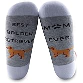 MBMSO 2 Pairs Best Golden Retriever Mom Ever Socks Golden Retriever Mom Gifts Dog Lover Gifts