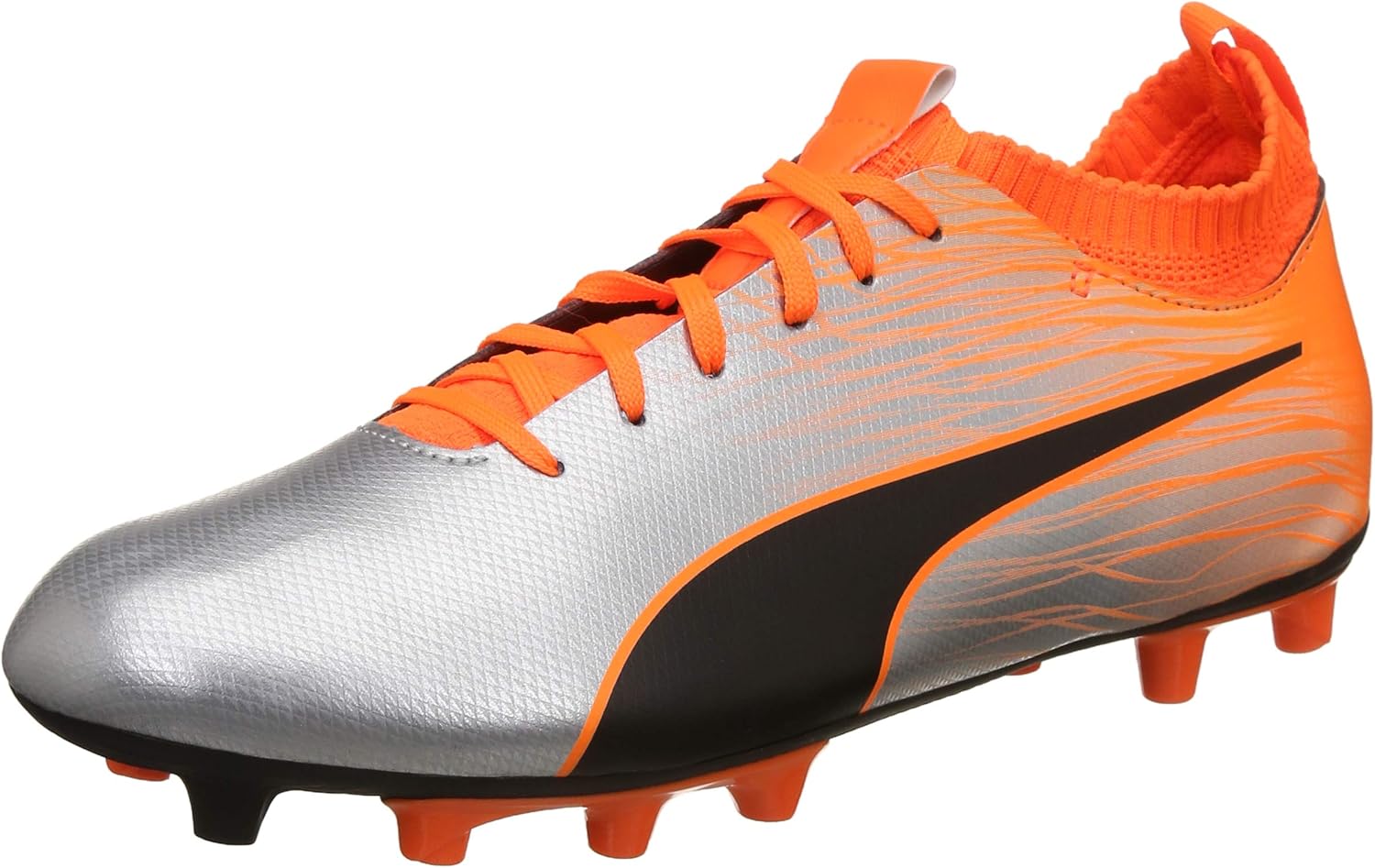 Buy Puma Men's Puma SilverShocking OrangePuma Black Football Boots