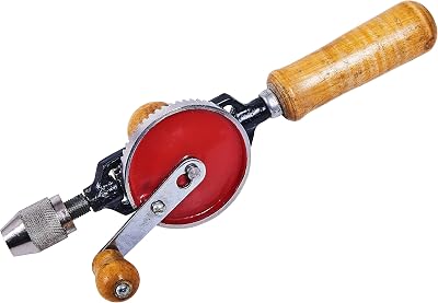 Amtech F0300 Hand Drill Double Pinion Mechanism 10mm Chuck Wood Handle Plumbing