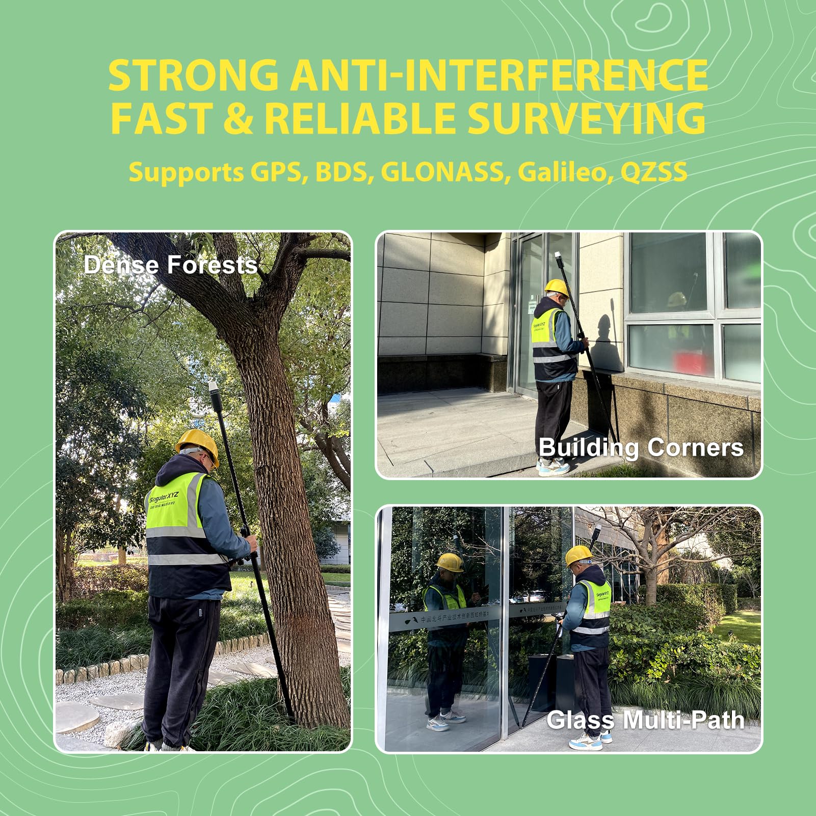 RTK GNSS Survey Equipment 60° Tilt Built-in IMU,Equipped with Rover Handheld GPS for Surveying and Survey Software Ideal for Land Surveying,GIS,Mine Surveying,Topographic Survey