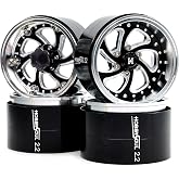 HOBBYSOUL 2.2 Beadlock Wheels Wide 40mm Adjustable Offset Rims for 1/10 RC Mud Crawler SCX10 Capra TRX4 Gen8 Everest gen 7 Pro Upgrades, HS701600