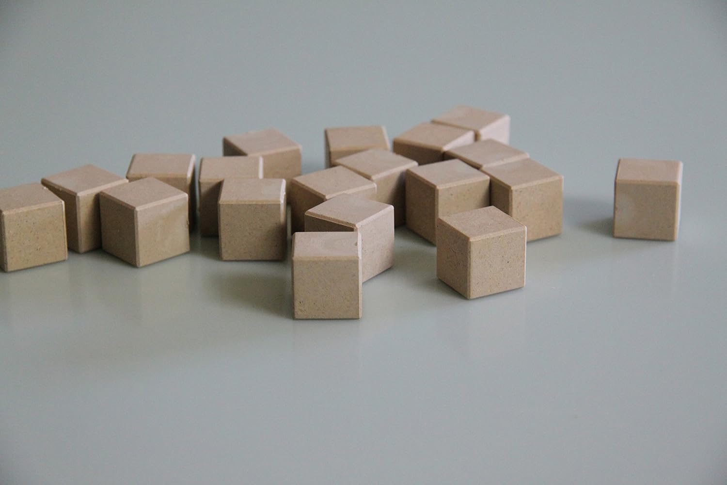 WISSNER active learning Cubes Natural, 150 Cubes 2 x 2 cm, made Out of RE-Wood, Multi-color