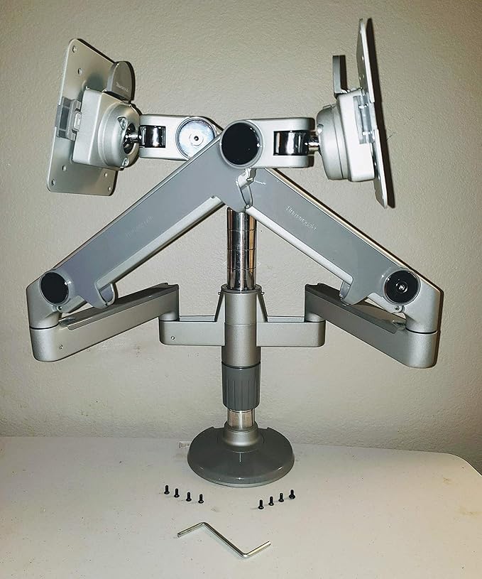 Humanscale M/Flex Dual-Monitor Mounting Arm with dual Bolt/Clamp Mount (Model MF22S11D12 ...