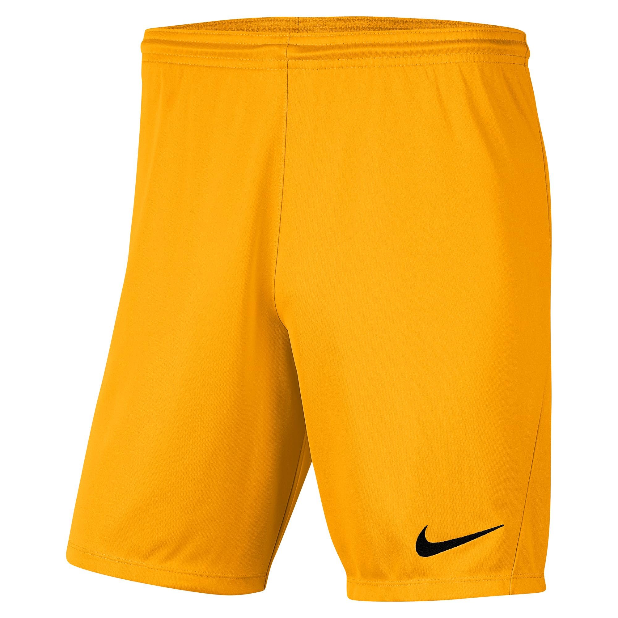 NIKE BV6855-739 Dri-FIT Park 3 Shorts Men's UNIVERSITY GOLD/BLACK Size L