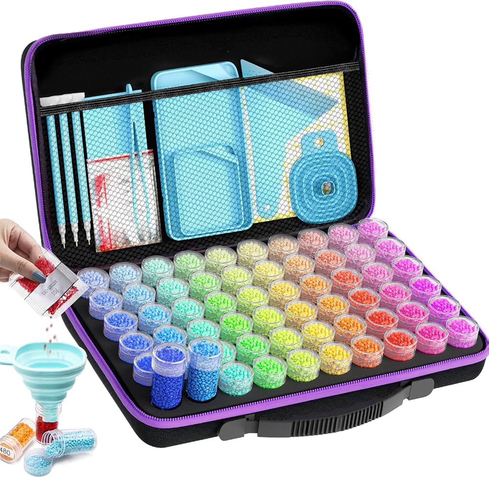 ARTDOT 60 Slots Diamond Art Storage Boxes Kit Bead Organization Tools