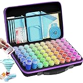 ARTDOT 60 Slots Diamond Painting Storage Containers Kits for Adults, Portable Peinture Diamant Rangement with Diamond Art Acc