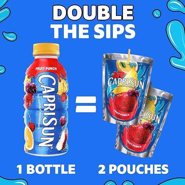 CAPRI SUN FRUIT PUNCH FLAVORED JUICE DRINK BLEND WITH OTHER NATURAL FLAVOR, 12 FL OZ BOTTLE